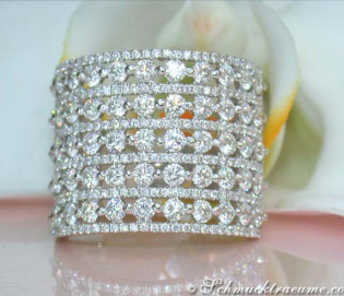 Extra Wide Diamond Ring of Finest Craftsmanship