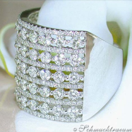Extra Wide Diamond Ring of Finest Craftsmanship