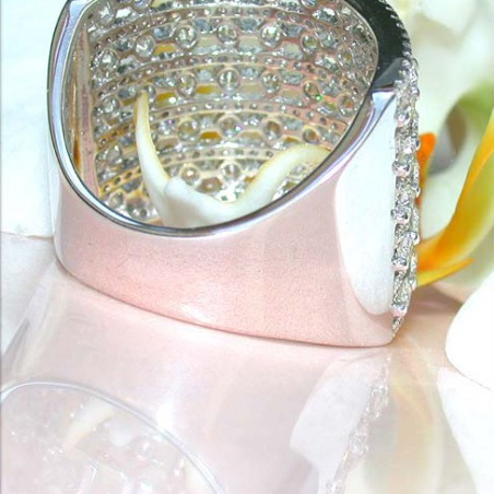 Extra Wide Diamond Ring of Finest Craftsmanship