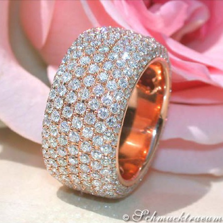 Exquisite Diamond Eternity Ring in Rose gold