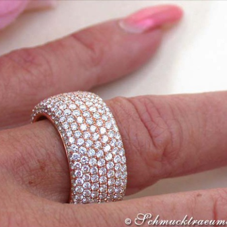 Exquisite Diamond Eternity Ring in Rose gold