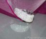 Curved Diamond Ring in White gold 18k