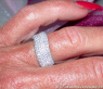 Curved Diamond Ring in White gold 18k