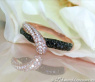 Beautiful Black & White Diamond Ring in Rose gold 14k