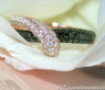 Beautiful Black & White Diamond Ring in Rose gold 14k