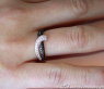 Beautiful Black & White Diamond Ring in Rose gold 14k