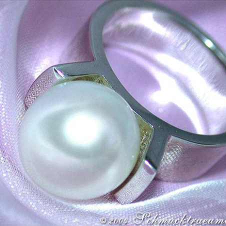 Südseeperle Ring in Weißgold