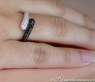 Enchanting Black & White Diamond Ring in Rose gold 14k