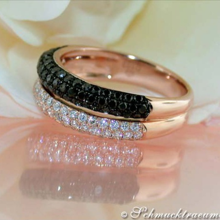 Understated Black & White Diamond Ring