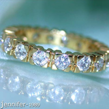 Classic Diamond Eternity Ring in Yellow Gold 18k