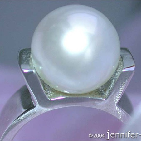 Südseeperle Ring in Weißgold