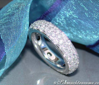 Magnificent Diamond Pave Eternity Ring