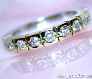 Timeless Diamond Eternity Ring (Two Tone Finish)