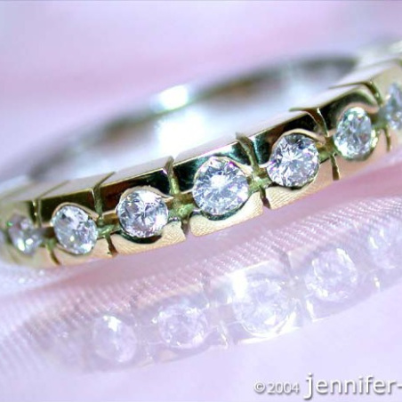 Timeless Diamond Eternity Ring (Two Tone Finish)