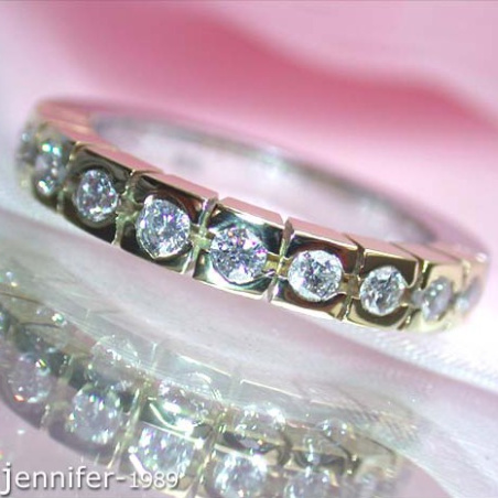 Timeless Diamond Eternity Ring (Two Tone Finish)