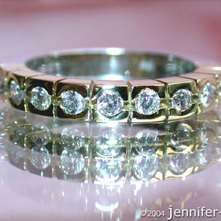 Timeless Diamond Eternity Ring (Two Tone Finish)