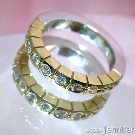Timeless Diamond Eternity Ring (Two Tone Finish)