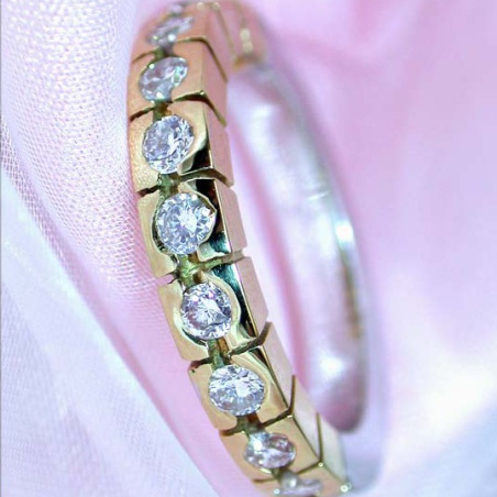 Timeless Diamond Eternity Ring (Two Tone Finish)