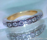 Heavy Diamond Eternity Band in White & Yellow Gold 18k