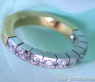 Heavy Diamond Eternity Band in White & Yellow Gold 18k