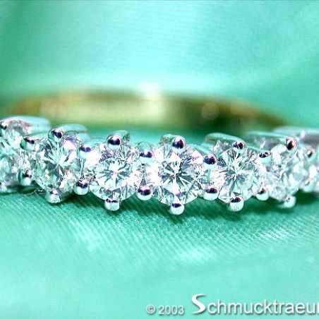 Precious Diamond Band in White & Yellow Gold 18k