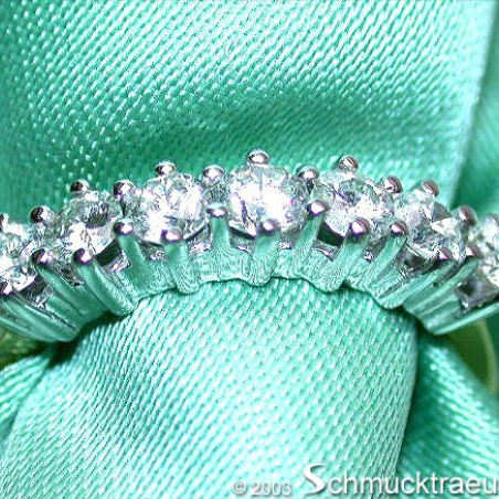 Precious Diamond Band in White & Yellow Gold 18k