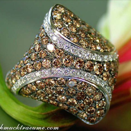 Impressive Brown & White Diamond Ring