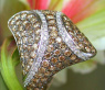 Impressive Brown & White Diamond Ring
