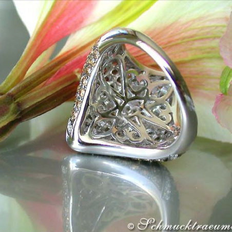 Impressive Brown & White Diamond Ring