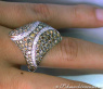 Impressive Brown & White Diamond Ring