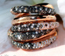 Opulent ring with black, natural brown & white diamonds