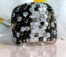 Magnificent Ring with Black, Natural Brown & White Diamonds