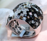 Magnificent Ring with Black, Natural Brown & White Diamonds