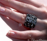 Magnificent Ring with Black, Natural Brown & White Diamonds