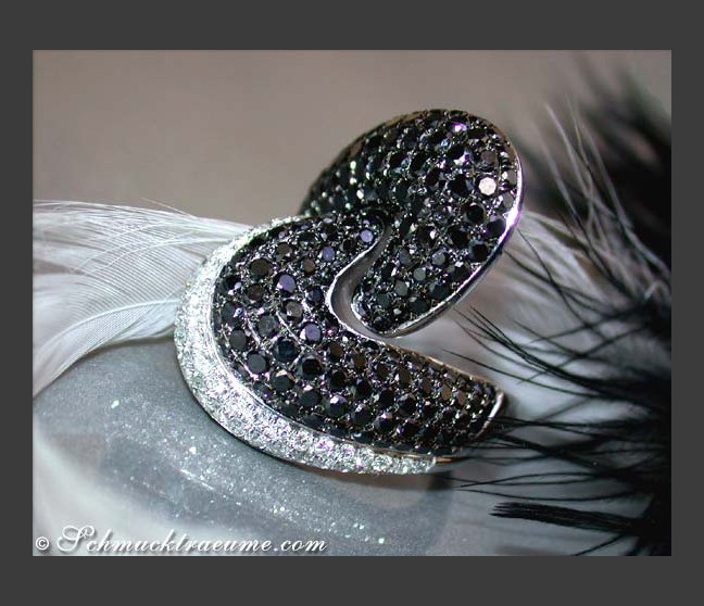 Magnificent Black & White Diamond Ring