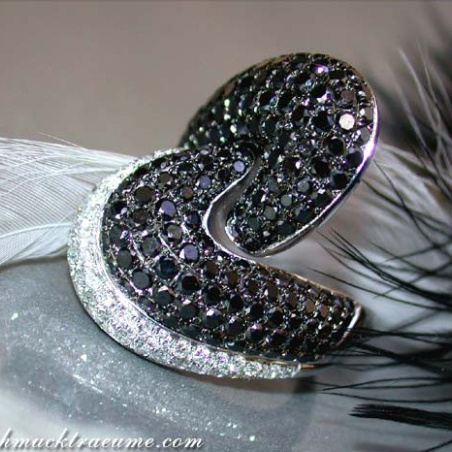 Magnificent Black & White Diamond Ring