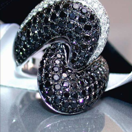 Magnificent Black & White Diamond Ring