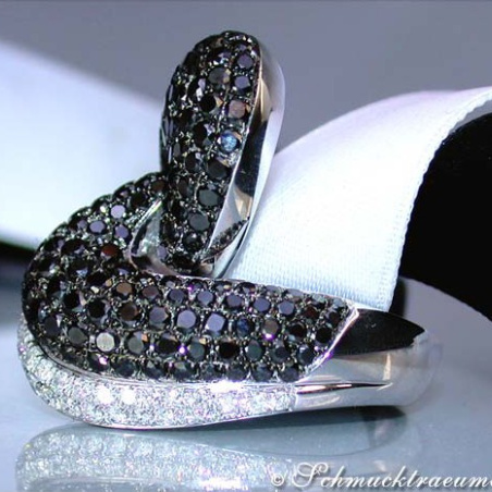 Magnificent Black & White Diamond Ring