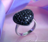Cute Black Diamond Heart Ring