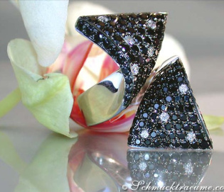 Black & White Diamond Polkadot Ring