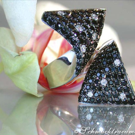 Black & White Diamond Polkadot Ring