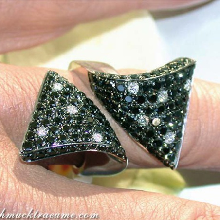 Black & White Diamond Polkadot Ring