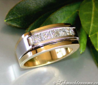 Heavy Men's Ring with Diamonds