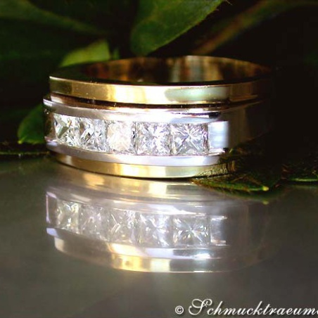 Heavy Men's Ring with Diamonds