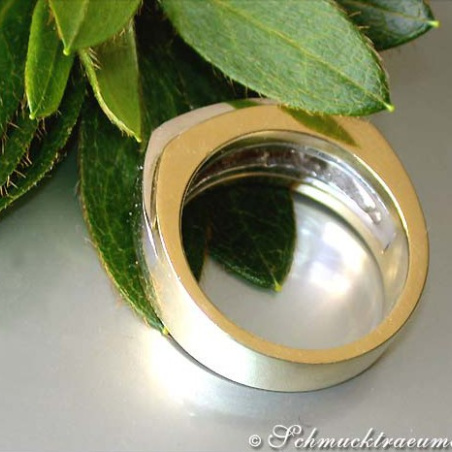 Heavy Men's Ring with Diamonds
