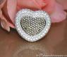 Terrific Heart Ring with Natural Brown & White Diamonds