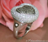 Terrific Heart Ring with Natural Brown & White Diamonds
