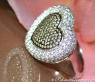 Terrific Heart Ring with Natural Brown & White Diamonds