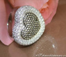 Terrific Heart Ring with Natural Brown & White Diamonds