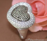 Terrific Heart Ring with Natural Brown & White Diamonds